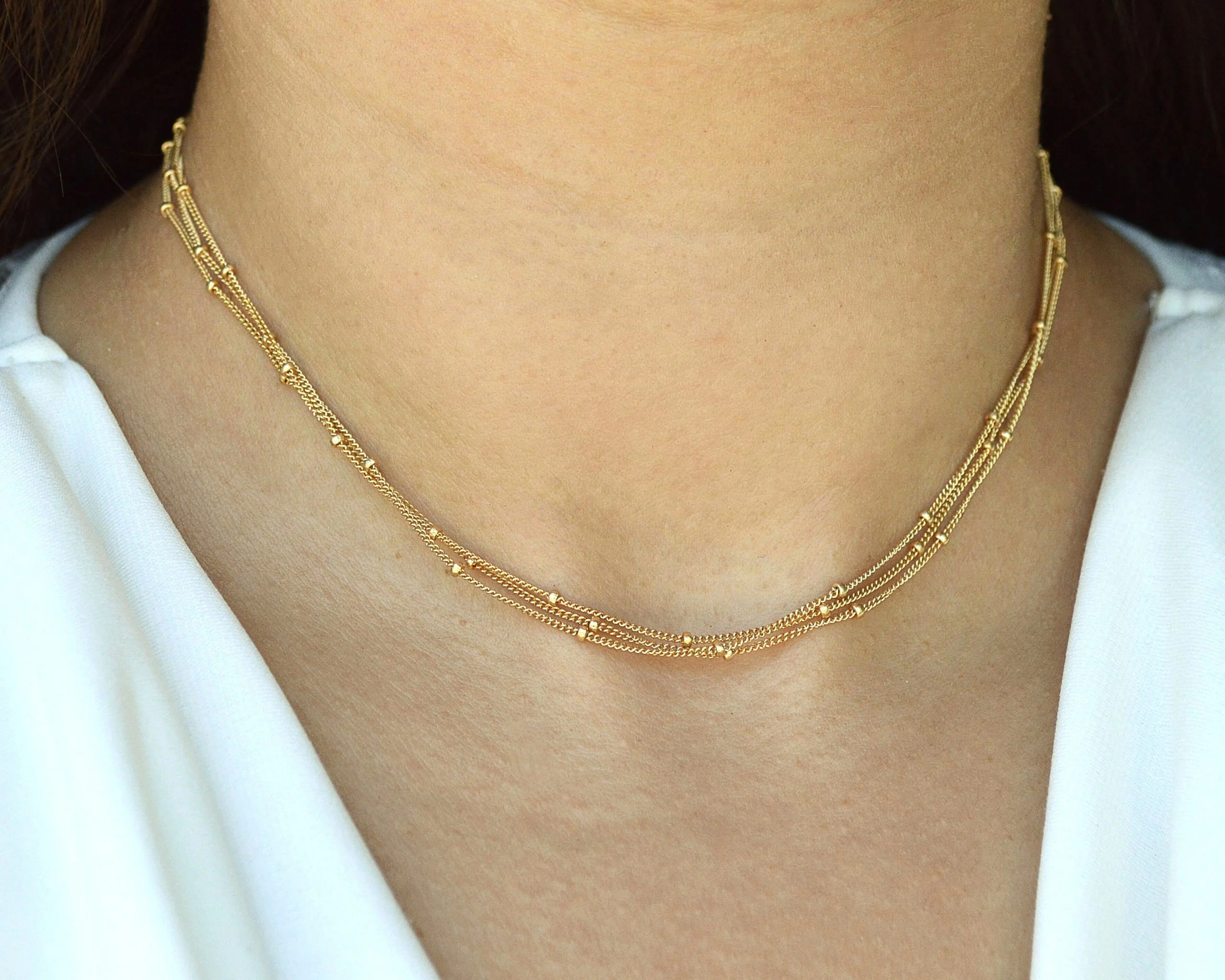 Layered Gold Chain Necklace - Image 4