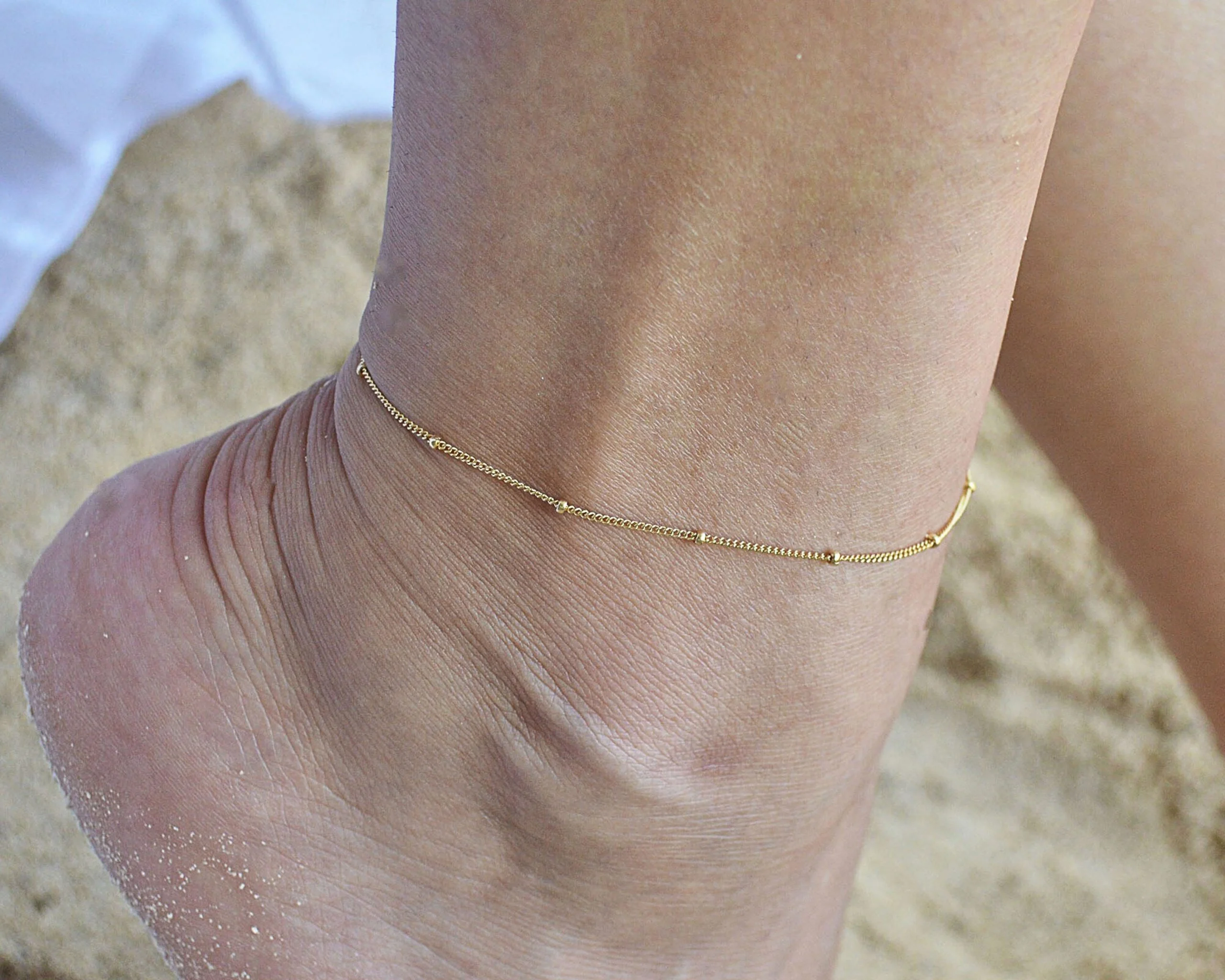 Gold Chain Anklet - Image 4
