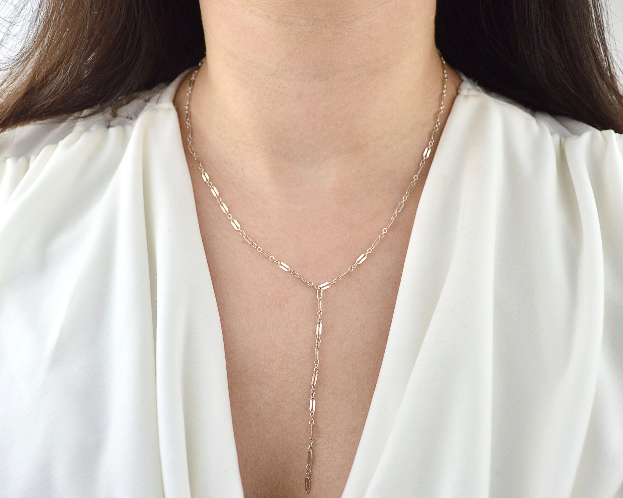 Nikita Toggle Chain Medallion Lariat Necklace - Gold